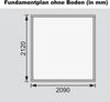 Karibu Holz Gartenhaus "Askola 2", terragrau, 2,1x2,2 m (B x T),ohne Anbaudach Bild 3