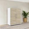 Dmora Kommode Warszawa, Wohnzimmerbuffet, Wohnzimmer-Sideboard, Moderne Küchen-Speisekammer, 89x40 h113 cm, Weiß und Eiche Bild 2