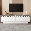 Moderner TV-Schrank mit 4 Türen und Wellen-Design – Stilvolle Aufbewahrungslösung für Wohnzimmer, Entertainment Center und TV-Ständer, 170*40*45 Bild 3