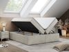 Boxspringbett - Doppelbett mit Multipocket-Matratze - BESS -200x200 - Beige Velours - H4 Bild 2