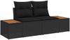 vidaXL Gartensofa-set mit Kissen 6 pcs Schwarz Poly Rattan 3356808 Bild 4