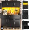 i@home Hochschrank Küchenschränke mit App-Steuerung, verstellbare Einlegeböden, Arbeitsfläche und LED Bild 3