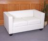 3-2-1 Sofagarnitur Couchgarnitur Loungesofa Lille ~ Kunstleder, weiß Bild 3