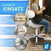TRESKO® Rollhocker mit Lehne 150 kg Beige | Arbeitshocker höhenverstellbar 46-58 cm | Drehhocker mit Rollen | Bürostuhl Hocker Drehstuhl Kosmetikhocker Bild 5