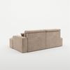 Ecksofa Schlafsofa Sofa VENEDIG Stoff Arena Sand Ottomane Rechts Bild 5