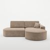 Ecksofa Schlafsofa Sofa VENEDIG Stoff Arena Sand Ottomane Rechts Bild 2