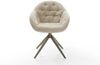 Drehstuhl Gaio-Flex Webstoff Soft Beige Kreuzgestell breit Effektfinish Titan 360° drehbar Wippfunktion Bild 2