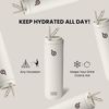 Isolierte Trinkflasche 680 ml mit Strohhalm, Deckel, Griff - Grau Bild 5