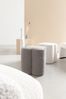 Pouf Cointa aus Boucle-Stoff, Grau, 40 x 40 x 45 cm Bild 4