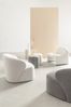 Pouf Cointa aus Boucle-Stoff, Grau, 40 x 40 x 45 cm Bild 5