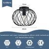 ZMH Schwarzer Deckenkronleuchter aus Metall - Runde Retro-Flurlampe mit Vintage-Industrie-Schirm Flur, Korridor, Schlafzimmer und Küche (max. 40W, Glühbirne nicht im Lieferumfang enthalten) Bild 5