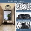 ZMH Schwarzer Deckenkronleuchter aus Metall - Runde Retro-Flurlampe mit Vintage-Industrie-Schirm Flur, Korridor, Schlafzimmer und Küche (max. 40W, Glühbirne nicht im Lieferumfang enthalten) Bild 4
