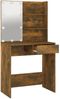 Schminktisch, Kosmetiktisch mit LED Braun Eiche 74,5 x 40 x 141 cm Bild 4