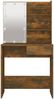 Schminktisch, Kosmetiktisch mit LED Braun Eiche 74,5 x 40 x 141 cm Bild 5