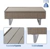 Merax Gartenmöbel Set für 4-5 Personen, Balkonmöbel Terassenmöbel Set mit Gartentisch, Gartenlounge Set 3 Teilig, Verstellbar Sofa, Khaki Bild 5
