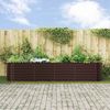 vidaXL Hochbeet Braun 400 x 80 x 81 cm Stahl 42008132 Bild 4
