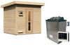 Karibu Sauna Hytti 3 naturbelassen mit 9 kW Ofen mit externer Steuerung Bild 2