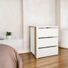 Dmora Kommode Giacarta, Mehrzweckkommode, Schlafzimmerkommode, Schrank mit Schubladen, 57x55 h70 cm, Weiß Bild 2