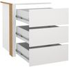 Dmora Kommode Giacarta, Mehrzweckkommode, Schlafzimmerkommode, Schrank mit Schubladen, 57x55 h70 cm, Weiß Bild 4