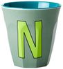 Rice Khaki Print Melamin Becher Buchstabe N Bild 4