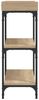 Konsolentisch, Beistelltisch, Konsole mit Ablagen Sonoma-Eiche 100x30x80 cm Bild 5