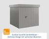 Hörmann Ecostar Metall-Gerätehaus "Euroline Trend" mit Flachdach EFD 5, graualuminium, 214 x 214 cm,1-flüglige Tür Bild 2