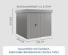 Hörmann Ecostar Metall-Gerätehaus "Euroline Trend" mit Flachdach EFD 5, graualuminium, 214 x 214 cm,1-flüglige Tür Bild 3
