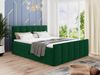 Boxspringbett Star Lux mit Fußteil, 2 Bettkästen und Matratzentopper - Doppelbett mit Topper, Bonell-Matratze, Polsterbett, Bett (Dunkelgrün (Kronos 19), 140 x 200 cm) Bild 5