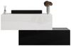 Planetmöbel Garderoben-Set Flur Möbel Garderobe, (Kompaktgarderobe mit Klappe als Stauraum, Hängeschränke 2 x 100 cm Schwarz / Weiß), Wandgarderobe (ohne Spiegel) Bild 5