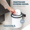 2tlg. Bad-Set SAVONA Softtouch inkl. Wandhalterung, Kosmetikeimer 5,5 Liter und WC-Garnitur, rund - weiß Bild 5