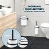 2tlg. Bad-Set SAVONA Softtouch inkl. Wandhalterung, Kosmetikeimer 5,5 Liter und WC-Garnitur, rund - weiß Bild 2