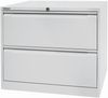 Bisley Hängeregistraturschrank, doppelbahnig, DIN A4, 2 HR-Schubladen, Farbe lichtgrau Bild 2