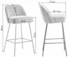 JYMTOM Barhocker Gepolsterter Sitz mit Federkern, Sitzfläche aus Leinen und Textilien (2 St), Metallbeine, für Bar, Theke, Küche, Esszimmer und Bistro geeignet Bild 2