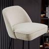 JYMTOM Barhocker Gepolsterter Sitz mit Federkern, Sitzfläche aus Leinen und Textilien (2 St), Metallbeine, für Bar, Theke, Küche, Esszimmer und Bistro geeignet Bild 3