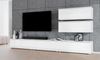 AX LIVING Wohnwand weiß Loriano V Matt/Hochglanz Anbauwand 300 cm Bild 3