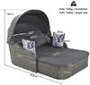 Celya Sonneninsel Sonneninsel outdoor mit dach, Gartenlounge Set, rund, PE-Rattan mit verstellbarem Baldachin, mit 4 Kissen und abnehmbarem Kissenbezug Bild 2