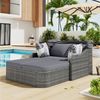 Celya Sonneninsel Sonneninsel outdoor mit dach, Gartenlounge Set, rund, PE-Rattan mit verstellbarem Baldachin, mit 4 Kissen und abnehmbarem Kissenbezug Bild 3