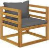 vidaXL Gartenstuhl mit Dunkelgrauen Auflagen Massivholz Akazie 311867 Bild 2