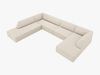 Micadoni Panorama-Ecksofa Ruby 7-Sitzer Links Kord Scala Helles Beige Bild 3