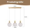 ZMH Pendelleuchte E27 Gold Hängelampe 3-flammig höhenverstellbar Moderne Hängelampe Bild 3