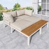 Flieks Gartenlounge-Set, 4-Sitzer Gartenmöbel Stahl 205*145*66cm Bild 3