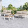 Flieks Gartenlounge-Set, 4-Sitzer Gartenmöbel Stahl 205*145*66cm Bild 2