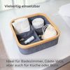 osoltus 2x Regal Box Badezimmer Nelson Bambus Aufbewahrungskorb Grau 4 Fächer Bild 4