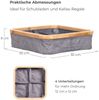 osoltus 2x Regal Box Badezimmer Nelson Bambus Aufbewahrungskorb Grau 4 Fächer Bild 3