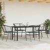 vidaXL 5-teiliges Garten-Esszimmerset aus schwarzem Polyrattanglas 3334586 Bild 3