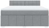 vidaXL Boxspringbett mit Matratze Hellgrau 180x200 cm Stoff 3287147 Bild 4