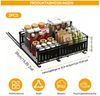 BlingBin Küchenorganizer-Set Teleskopschublade, Ausziehbare Schublade Aufbewahrungsregale Organizer, (1er Set, 2-tlg, 38 × 50 × 17 cm), Metall Küchen Organizer Schrank Regal, Einstellbare Breite 32.5-50cm Bild 2