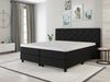 Boxspringbett Stockholm 180x200cm. Härtegrade 2 x H5. Textilbezug beige Bild 1