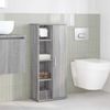 vidaXL Badezimmerschrank mit Rollenhalter Grau Sonoma 39x22x90 cm 858529 Bild 3