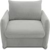DOMO. collection Sessel 700023, Polstersessel, Schlaffunktion, Federkern, Füße mit Filzgleitern, Armsessel, Cocktailsessel, Loungesessel, 105 x 100 x 95 (BxTxH), grau Bild 2